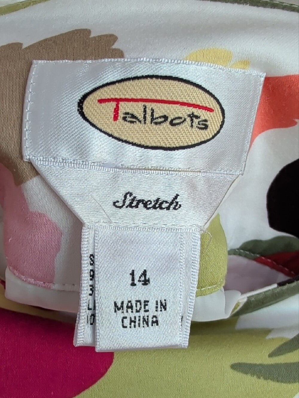 Talbot's Multicolor Floral A-Line Button-Front Skirt Business Or Leisure Parties - Picture 3 of 6